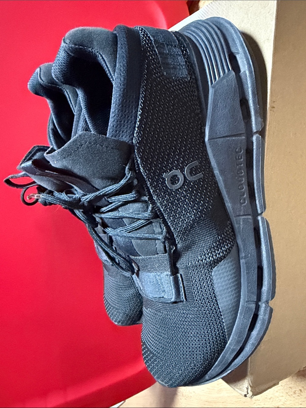 On Running Cloudnova Women’s Black Knit Sneakers - Picture 3 of 10